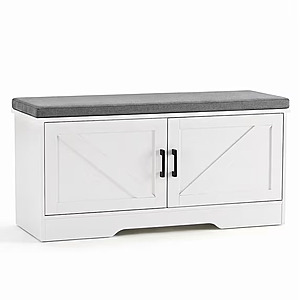 Gianna Shoe Organizer Padded Seat Storage Cabinet: 39" $54.99 or 28" $48.99 + Free Shipping