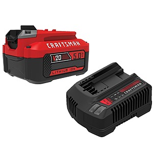Craftsman V20 20V 5Ah Lithium Ion Battery Kit + Select Bonus Tool $89 + Free S&H