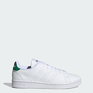 adidas Men's Advantage Shoes (Cloud White/Green, Limited Sizes) $17.40 + Free S&H