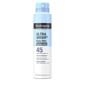 CVS: 5-Oz Neutrogena Ultra Sheer Lightweight SPF 45 Sunscreen Spray $7 + Free Pickup