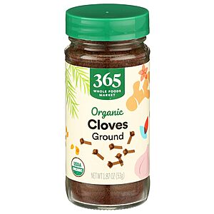 [Prime] 365 by Whole Foods Market Organic Ground Cloves (1.87-Ounce) $2.40 w/ S&S + Free Shipping