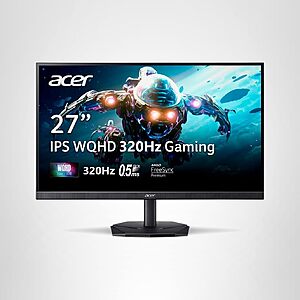 Acer Nitro 27" 2560x1440 QHD IPS 320Hz Gaming Monitor $199.99 + Free Shipping