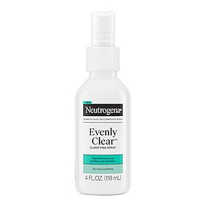 4-Oz Neutrogena Evenly Clear Clarifying Hypochlorous Acid Spray for Acne-Prone Skin $5.99 w/ S&S + Free Shipping