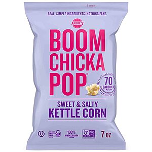 7-Ounce Angie's BOOMCHICKAPOP Sweet & Salty Kettle Corn Popcorn $2.54 w/ S&S + Free Shipping w/ Prime or $35+
