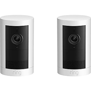 2-Pack Outdoor Cam Plus 2K Video & Ring Vision Security Camera w/ Mount-Anywhere (White) $99.99 + Free Shipping