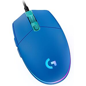 Logitech G203 LIGHTSYNC Wired Gaming Mouse w/ 8000 DPI Optical Sensor & 6 Programmable Buttons (Blue) or