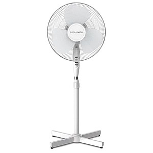 16" Cool Living Stand Fan (White)
