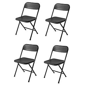 4-Pack Mainstays Banquet Resin Folding Chair (Black) $35.95 + Free Shipping