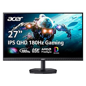 27" Acer Nitro 2560x1440 QHD IPS 180Hz Gaming Monitor (KG271U N3bmiipx) $134.99 + Free Shipping