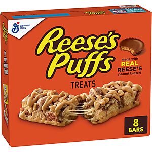 8-Count 6.8-Ounce Reese's Puffs Peanut Butter & Cocoa Cereal Treat Bars $2.37 w/ S&S + Free Shipping w/ Prime or on $35+