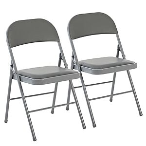2-Pk DUMOS Padded Folding Chairs