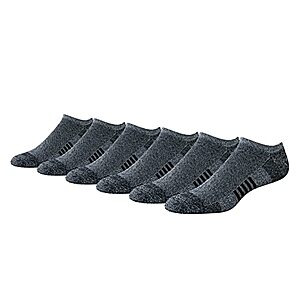 [Prime] 6-Pack Amazon Essentials Men's Cushioned Athletic No-Show Socks (Black/White Marl, Size 13-15) $4.74 + Free Shipping