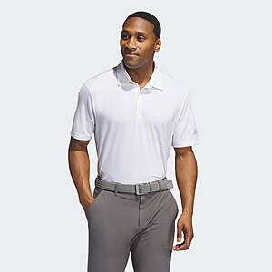 adidas Men's Ultimate365 Solid Golf Polo Shirt (White) $14.40 + Free S&H