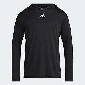 adidas Men's D4T AEROREADY Long Sleeve Pullover Hoodie (Black/White) $13.20 + Free S&H