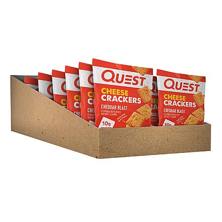 12-Count 1.06-Oz Quest Nutrition Cheese Crackers (Cheddar Blast) $13.65 w/ S&S + Free Shipping w/ Prime or on $35+