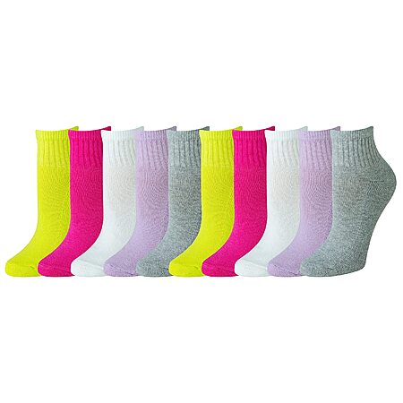 10-Pair Amazon Essentials Women's Cotton Ankle Socks (6-9): Pink/Grey/White $5.38 or Black $5.59 w/ S&S + Free Shipping w/ Prime or on $35+
