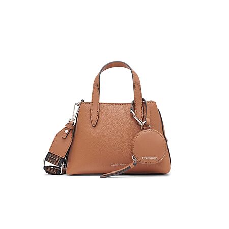 Calvin Klein Women's Millie 2-In-1 Triple Compartment Mini Satchel Crossbody: Caramel $60.70, Black/Silver $62.89 + Free Shipping