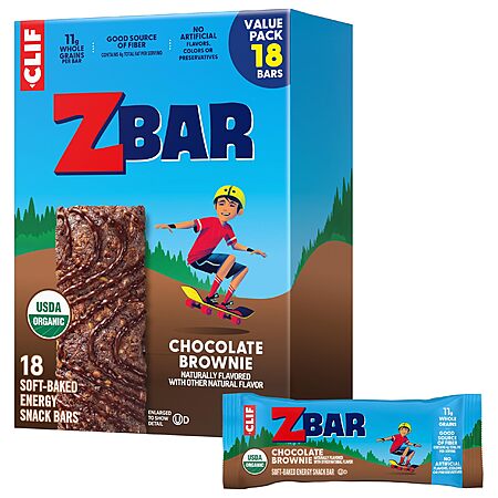 18-Count Zbar Organic Soft Baked Snack Granola Bars (Chocolate Brownie) $6.87 w/ S&S + Free Shipping w/ Prime or on $35+