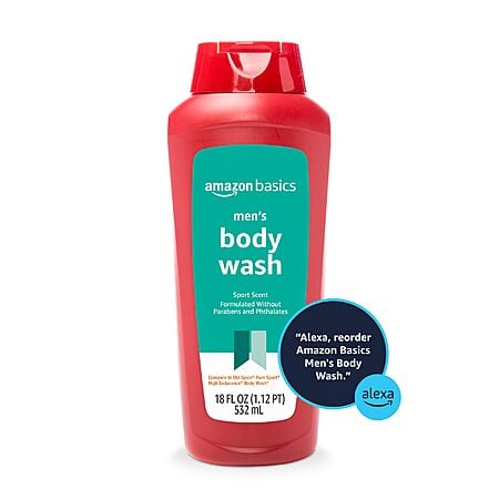 18-Ounce Amazon Basics Men's Body Wash (Sport Scent) $3.23 w/ S&S + Free Shipping w/ Prime or on $35+