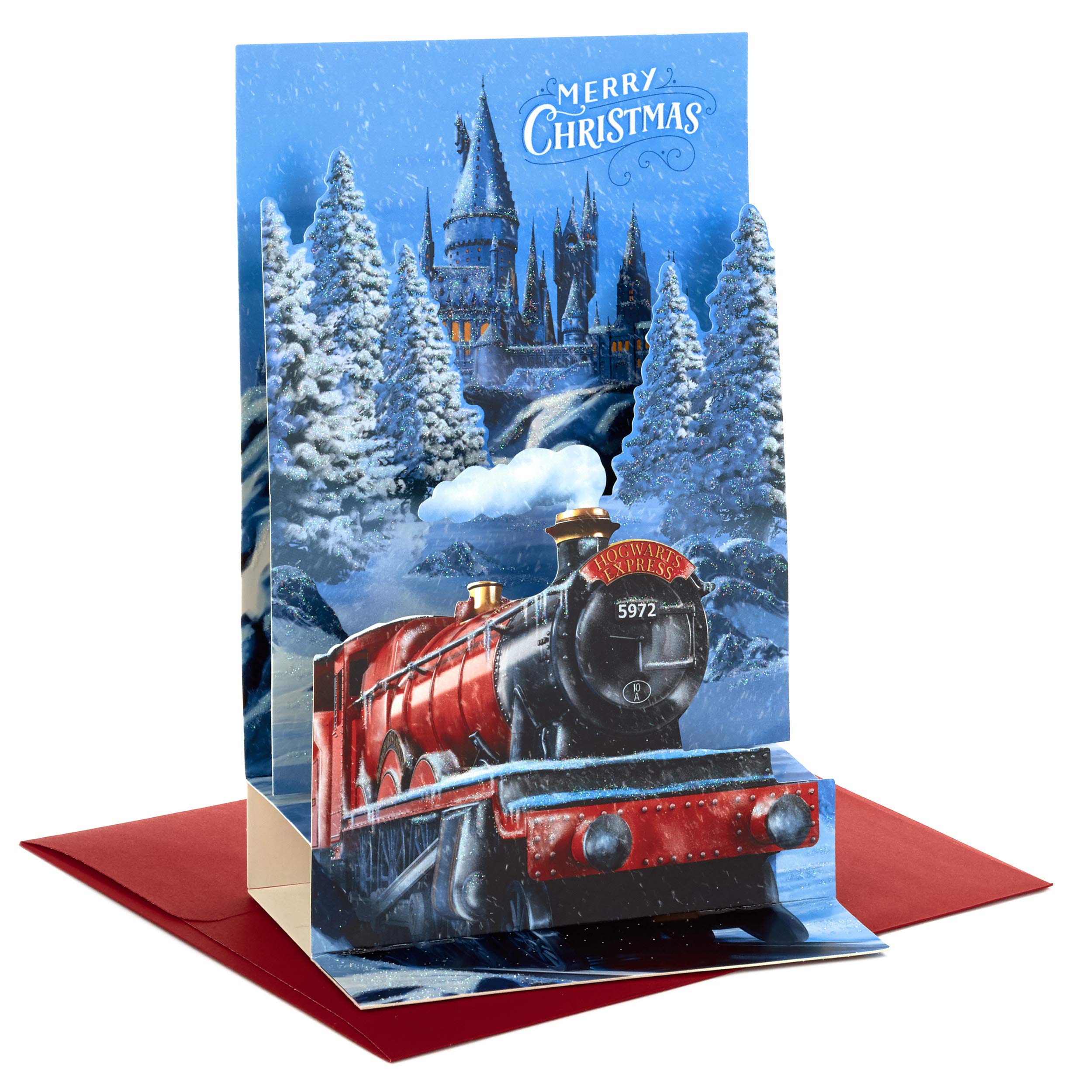 Hallmark Harry Potter Boxed Christmas Cards, Hogwarts Express Paper Craft (8 Displayable Pop Up Cards and Envelopes) - $3.47 at Amazon