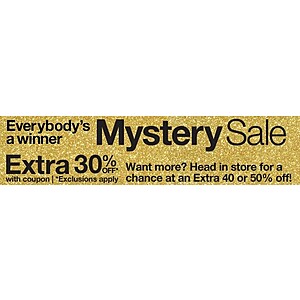 JC Penney In-Store Coupon Giveaway: Extra 30, 40, or 50% off or $60/$60 coupons