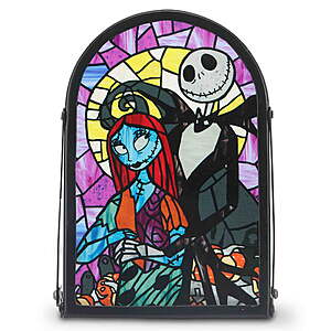 Disney's The Nightmare Before Christmas Jack & Sally Painted Glass with Tea Light Holder, 6" by Open Road $3.72