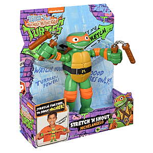 Teenage Mutant Ninja Turtles: 10" Stretch N Shout Michelangelo Figure by Playmates Toys $5