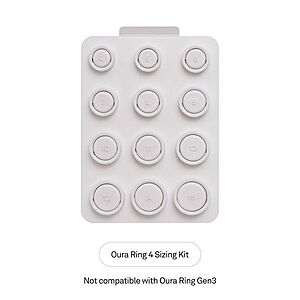 Oura Ring 4 Sizing Kit, Size Before You Buy $10 w $10 Target GC or $10 WM Cash or $10 amazon credit