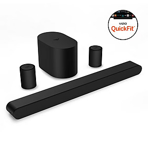 VIZIO 5.1 Channel Soundbar w/ Wireless Surrounds & Sub, Dolby Atmos & DTS:X, QuickFit® Compatible $169.91