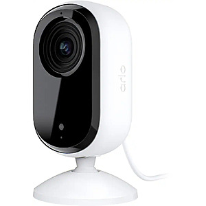 Best Buy: Arlo - Essential 1-Camera Indoor Wired HD Security Camera (2nd Generation) with Automated Privacy Shield - White $12.99