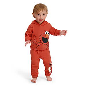 Baby 2 Piece Fleece Jogger Set:Elmo,Bluey,Cars,Minnie,Stitch,Winnie $6