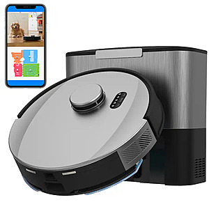 bObsweep - UltraVision Self-Empty Robot Vacuum & Mop, 1.5-Gallon Capacity, 8000 Pa Suction, Object-aware Tech - Stainless Steel ONE DAY ONLY $249.99