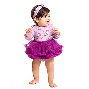 Girls Tutu Bodysuit with Matching Headband Set: Barbie, Winnie the Pook, Bluey, Hello Kitty, Disney, Minnie, Stitch $4.99