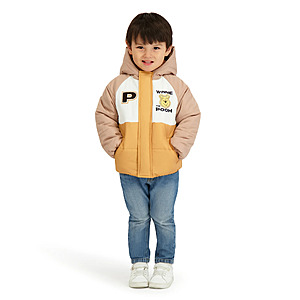 Character Toddler Boy Color- Block Puffer Jacket Mickey or Winnie the Pooh $10