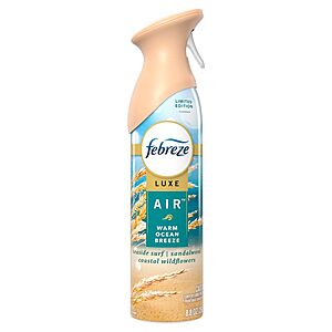 Febreze Air Mist Odor-Fighting Air Freshener 8.1oz- Whipped Warm Sugar, Morning Spring Showers, Warm Ocean Breeze + more $1.49 w coupon