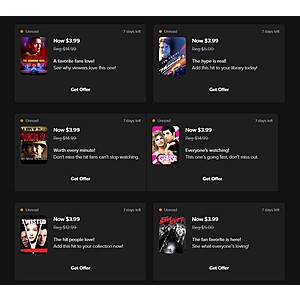 PSA: Check Fandango At Home Personalized $3.99 offers YMMV