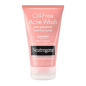 2-Oz Neutrogena Oil-Free Acne Wash Foaming Face Scrub + $3.50 Walmart Cash from $3.50 (Select Stores) + Free Pickup