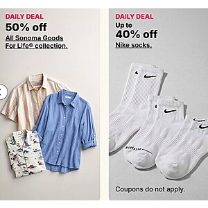 Kohls Daily Deals Days: 70% off Select Luggage, 50% off Sonoma Goods for Life + Kohls Cash Giveaways in-store+more