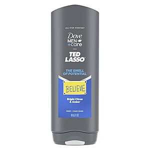 18-Oz Dove Men+Care Ted Lasso Limited Edition Body & Face Wash (Citrus & Amber) $2 + Free Pickup