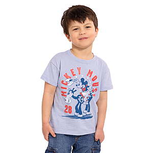 Toddler Graphic Patriotic Americana Short Sleeve Crewneck Tee (Mickey, Minnie) $2 each & More