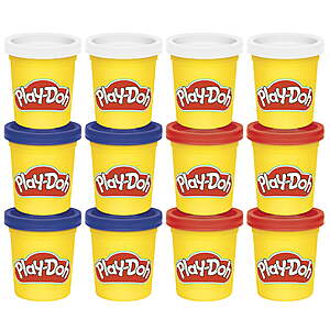Play-Doh 12 Pack Red White and Blue 2 oz Cans, Creative Summer Activities for Kids, Patriotic Toys , Ages 2+ $2.5