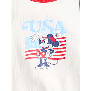 Girls Sunkissed Ringer Graphic Tank Top: Moana Minnie Mouse Winnie the Pooh $3.06+