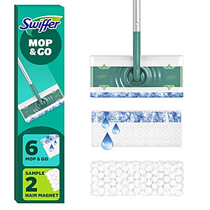 $5 WM Cash + Swiffer Mop & Go Starter Kit (1 Device, 6 Hair Magnet Dry Cloths, 2 Mop & Go Wet Cloths) $14.44 + more Swiffer Offers