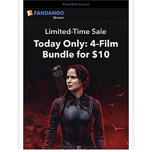 Fandango: Hunger Games 4-film digital collection $9.99