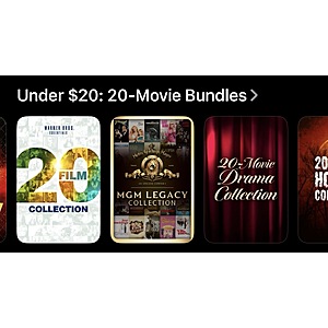 AppleTV Under $20: 20-movie Digital Bundles