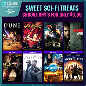 Fanflix: 3 Universal Sci-Fi Digital Titles $9.99