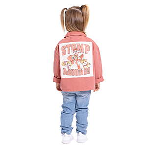 Paw Patrol Movie Toddler Girls' Front Back Graphic Shacket with Long Sleeves $8.38