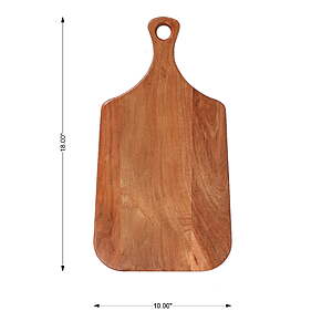 Better Homes & Gardens Acacia Wood Rectangle Serving Board with Ergonomic Handle