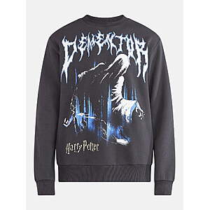 Harry Potter Men's and Big Men's Dementor Front Back Graphic Sweatshirt with Long Sleeves $4.63