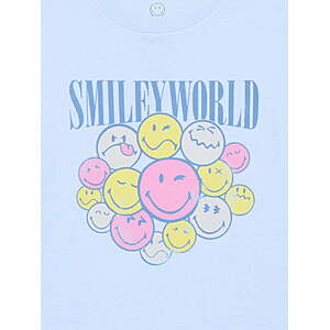 Smiley World Girls Short Sleeve Graphic T-Shirt, Size 4-5 $1.70